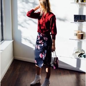 Joie Wool-Cashmere Atilla Sweater in Deep Garnet